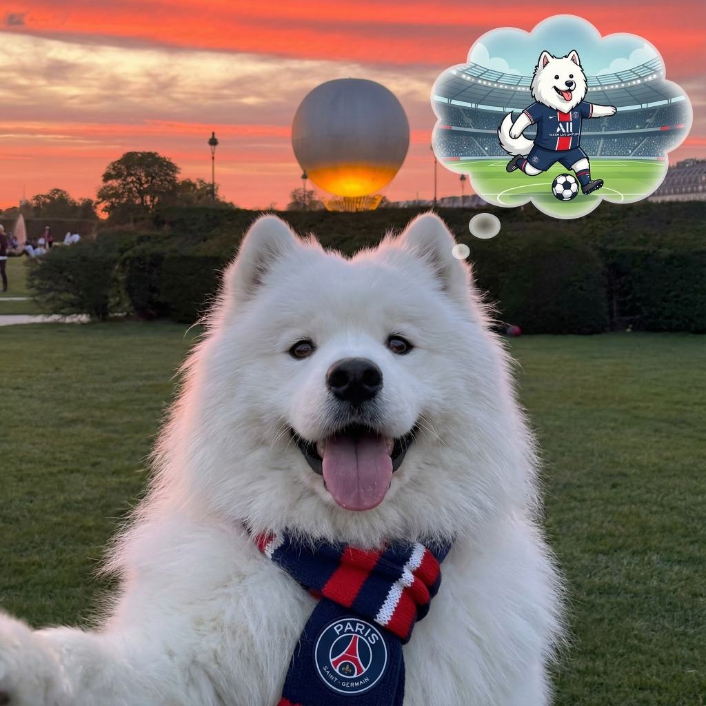 Chien supporter du PSG